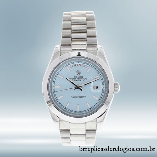 Rolex Day-date masculino m228206-0004 40mm pulseira do presidente Tom prata - Image 2