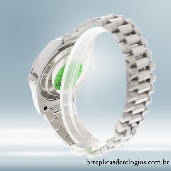 Rolex Day-date masculino m228206-0004 40mm pulseira do presidente Tom prata - Image 4