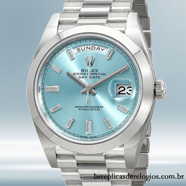 Rolex Day-Date 228206 masculino 40mm Mostrador Azul Gelo Automático