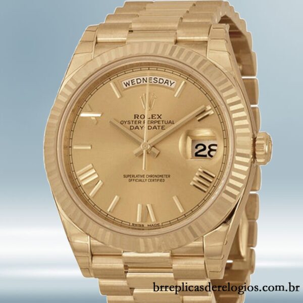 Rolex Day-Date m228238-0002 40mm masculino mostrador champanhe Automático