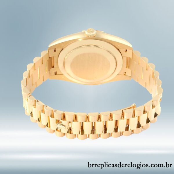 Rolex Day-Date 40mm 228238 masculino Mostrador diagonal prateado - Imagem 4