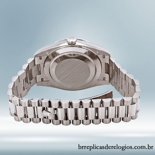 Rolex Day-Date 228349BLRP masculino 40mm Tom prata Automático - Imagem 3
