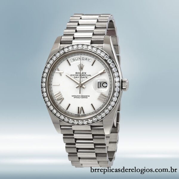 Rolex Day-Date 40mm masculino 228349WRP mostrador branco - Imagem 2