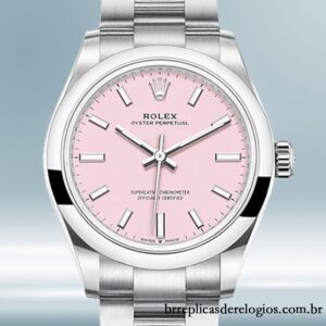 Rolex Oyster Perpetual Senhoras m277200-0009 31mm Mostrador Rosa Tom prata