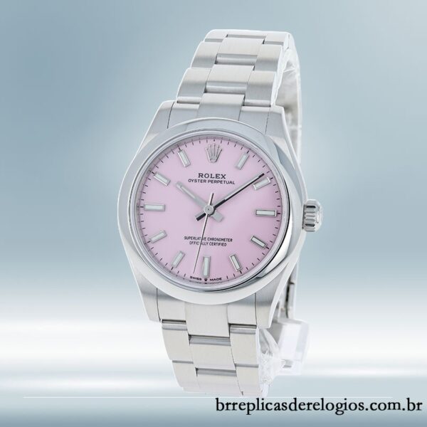 Rolex Oyster Perpetual Senhoras m277200-0009 31mm Mostrador Rosa Tom prata - Image 3