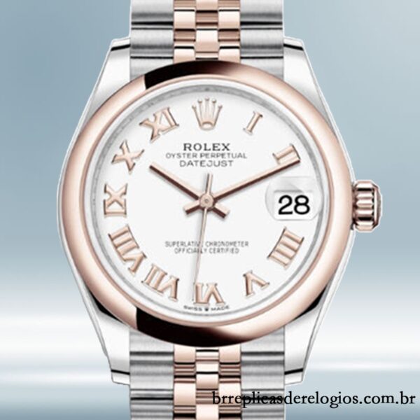 Rolex Datejust m278241-0002 Senhoras 31mm Tom prata mostrador branco