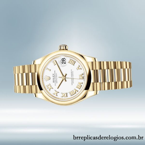 Rolex Datejust Senhoras 31mm m278248-0020 mostrador branco Tom de ouro - Imagem 3