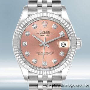 Rolex Datejust 31mm Senhoras m278274-0032 Mostrador Rosa