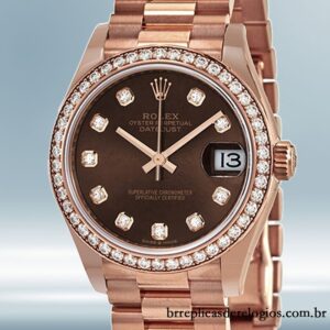 Rolex Datejust Senhoras m278285rbr-0006 31mm pulseira do presidente Mostrador Chocolate