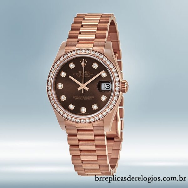 Rolex Datejust Senhoras m278285rbr-0006 31mm pulseira do presidente Mostrador Chocolate - Image 2