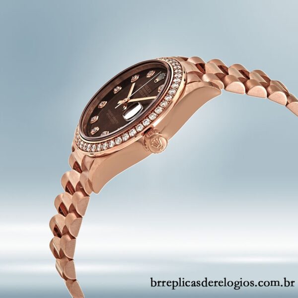 Rolex Datejust Senhoras m278285rbr-0006 31mm pulseira do presidente Mostrador Chocolate - Image 3