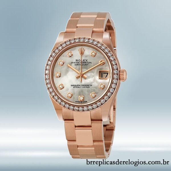 Rolex Datejust Senhoras m278285rbr-0011 31mm Mostrador Madrepérola Rosa Dourado - Image 2