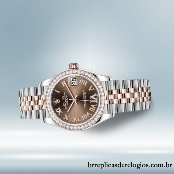Rolex Datejust m278381rbr-0006 Senhoras 31mm Tom prata Mostrador Chocolate - Image 3