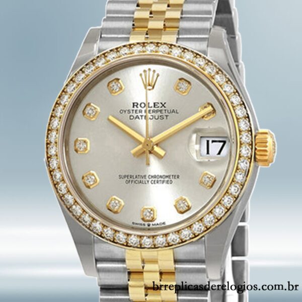 Rolex Datejust Senhoras 31mm m278383rbr-0020 Automático Tom prata