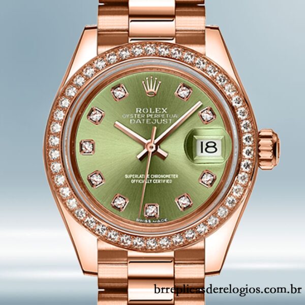 Rolex Datejust 28mm Senhoras m279135rbr-0014 Rosa Dourado