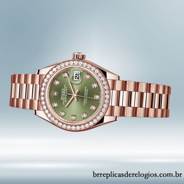 Rolex Datejust 28mm Senhoras m279135rbr-0014 Rosa Dourado - Image 3