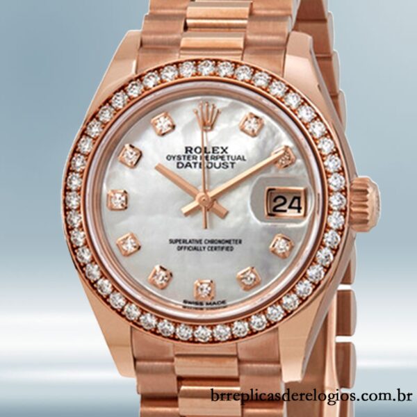 Rolex Datejust 28mm m279135rbr-0010 Senhoras Mostrador Madrepérola