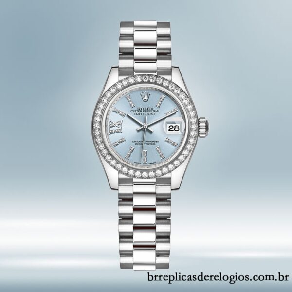 Rolex Datejust 279136 28mm Senhoras pulseira do presidente - Imagem 2