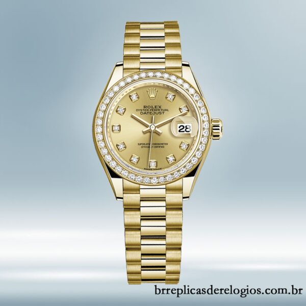 Rolex Datejust 28mm Senhoras m279138rbr-0023 Pulseira Presidente/Pulseira Jubileu - Image 2