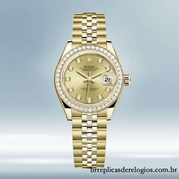 Rolex Datejust 28mm Senhoras m279138rbr-0023 Pulseira Presidente/Pulseira Jubileu - Image 5