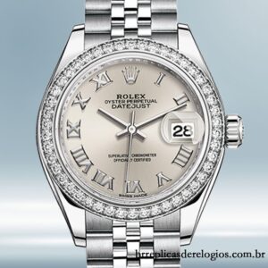 Rolex Datejust Senhoras m279384rbr-0009 28mm Tom prata