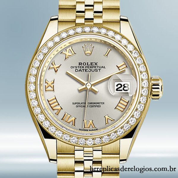 Rolex Datejust 28mm m279138rbr-0018 Senhoras Automático Tom de ouro