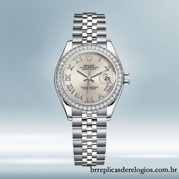Rolex Datejust Senhoras m279384rbr-0009 28mm Tom prata - Image 2