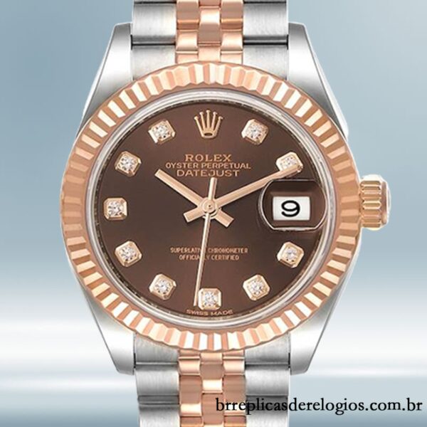 Rolex Datejust Senhoras 28mm 279171 Tom prata Automático