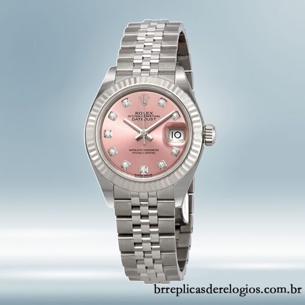 Rolex Datejust Senhoras 28mm m279174-0003 Tom prata Pulseira do Jubileu - Imagem 2