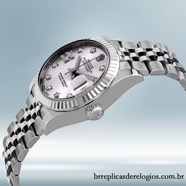 Rolex Datejust m279174-0021 Senhoras 28mm Tom prata - Image 3