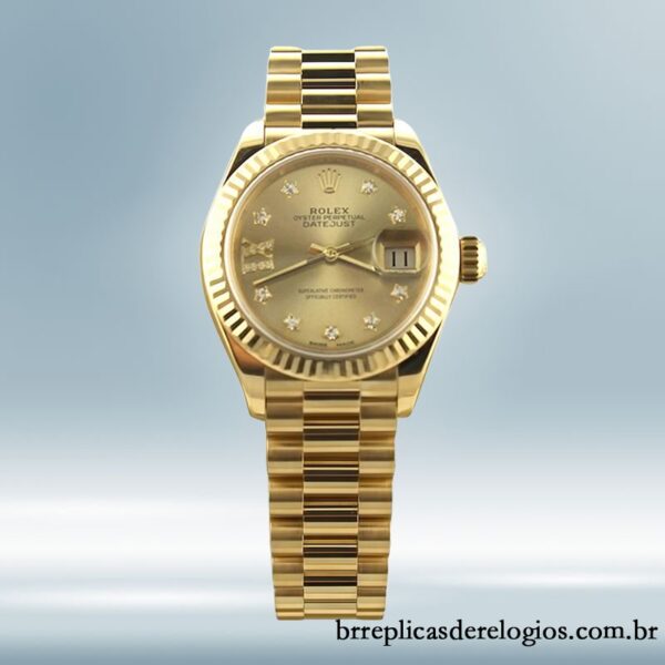 Rolex Datejust 28mm Senhoras m279178-0014 pulseira do presidente Tom de ouro - Image 2