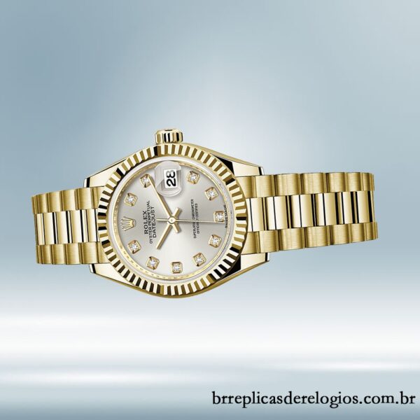 Rolex Datejust m279178-0015 28mm Senhoras Automático Mostrador Prateado - Image 3