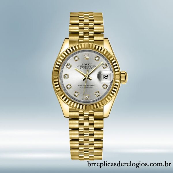 Rolex Datejust m279178-0015 28mm Senhoras Automático Mostrador Prateado - Image 5