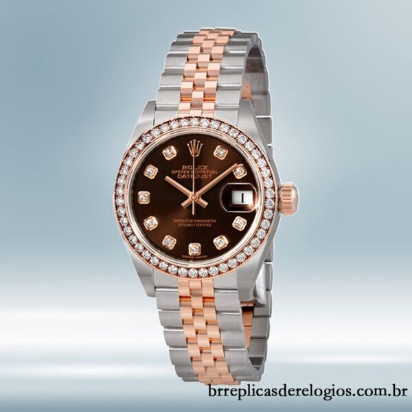 Rolex Datejust m279381rbr-0011 28mm Senhoras Pulseira do Jubileu Mostrador Chocolate - Imagem 2