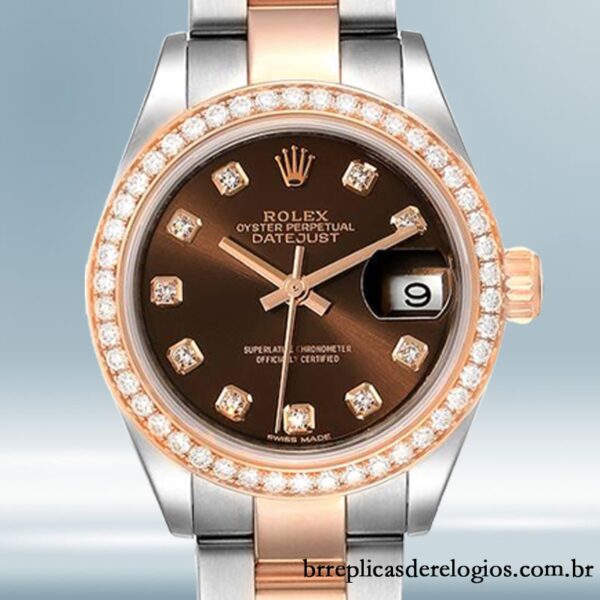 Rolex Datejust 28mm Senhoras m279381rbr-0012 Automático Mostrador Chocolate