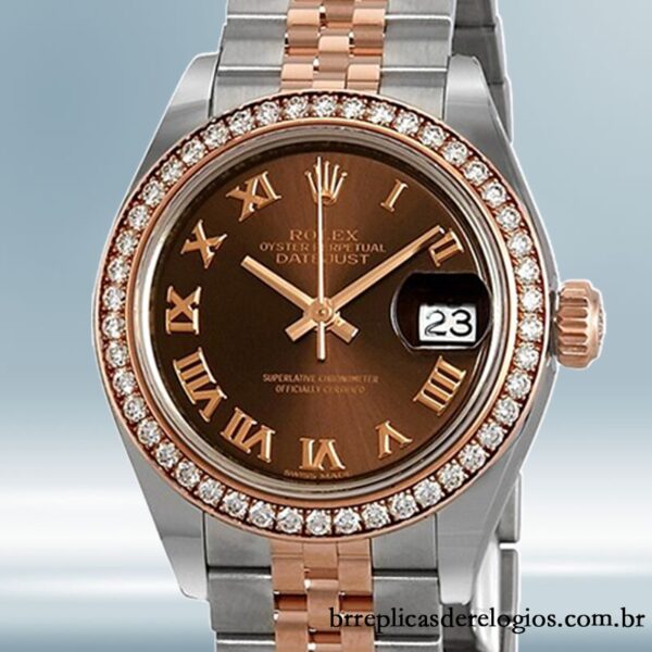 Rolex Datejust 28mm m279381rbr-0009 Senhoras Tom prata
