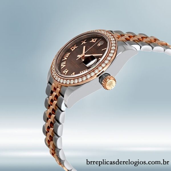 Rolex Datejust 28mm m279381rbr-0009 Senhoras Tom prata - Imagem 3