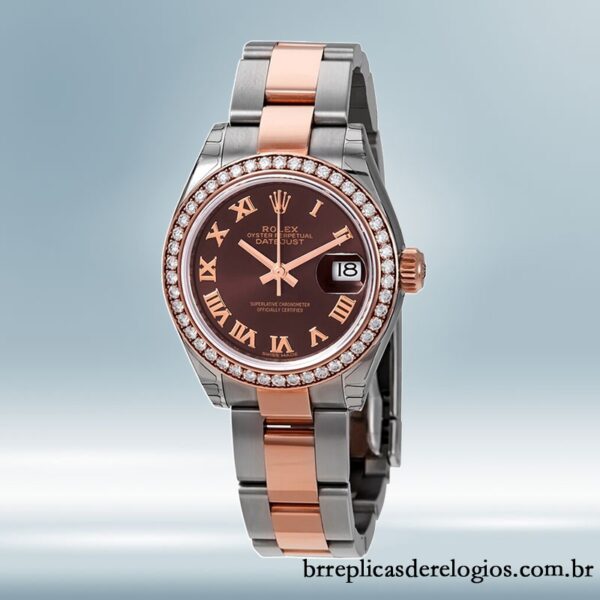 Rolex Datejust Senhoras 28mm m279381rbr-0010 pulseira de ostra Mostrador Chocolate - Image 2