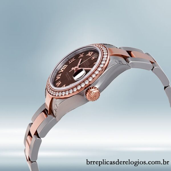 Rolex Datejust Senhoras 28mm m279381rbr-0010 pulseira de ostra Mostrador Chocolate - Image 3
