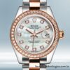 Rolex Datejust Senhoras m279381rbr-0014 28mm Tom prata Automático