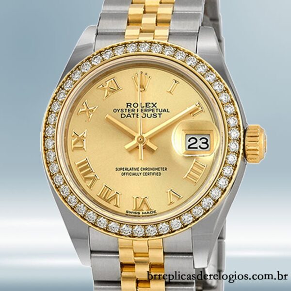Rolex Datejust 28mm m279383rbr-0009 Senhoras mostrador champanhe