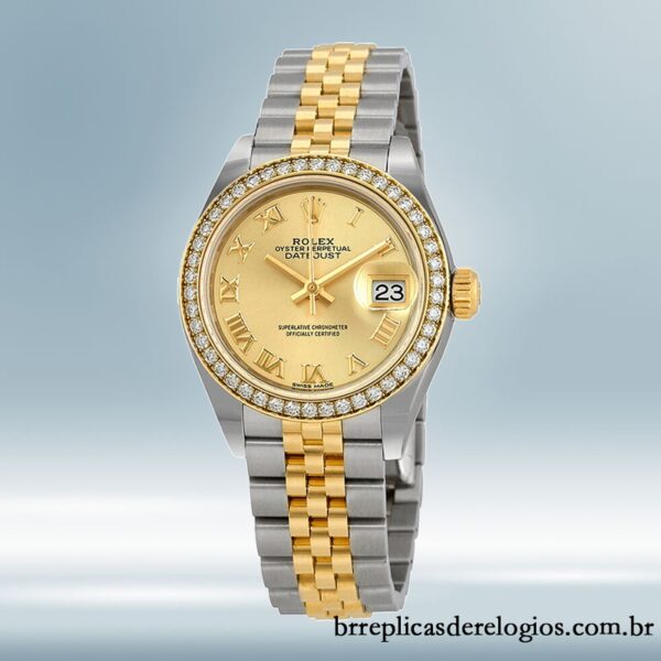 Rolex Datejust 28mm m279383rbr-0009 Senhoras mostrador champanhe - Imagem 2