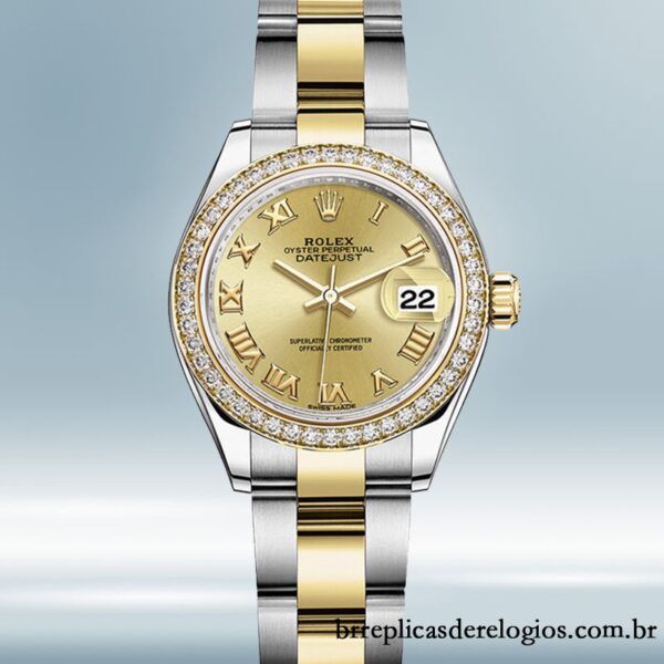 Rolex Datejust 28mm m279383rbr-0009 Senhoras mostrador champanhe - Imagem 5