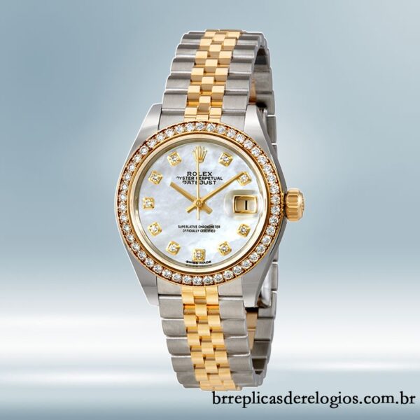 Rolex Datejust Senhoras m279383rbr-0019 28mm Automático Pulseira do Jubileu - Imagem 2