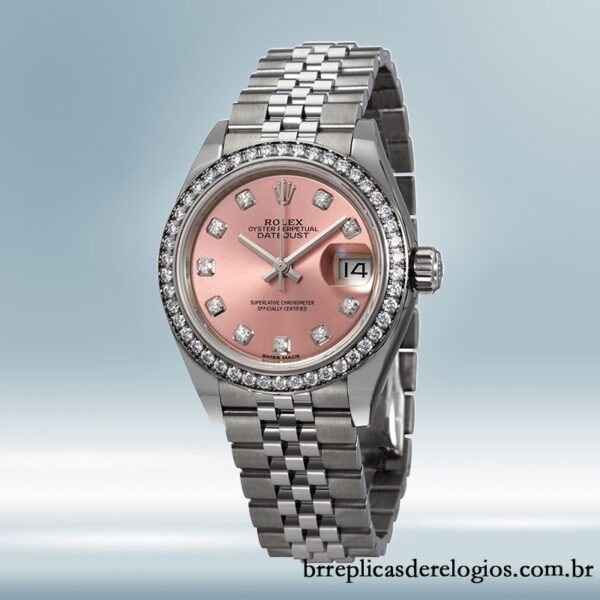 Rolex Datejust Senhoras 28mm m279384rbr-0003 Pulseira do Jubileu Mostrador Rosa - Imagem 2