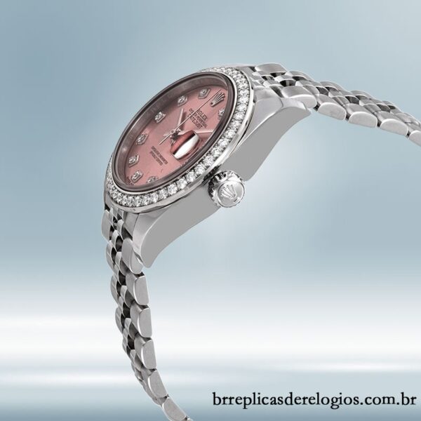 Rolex Datejust Senhoras 28mm m279384rbr-0003 Pulseira do Jubileu Mostrador Rosa - Imagem 3