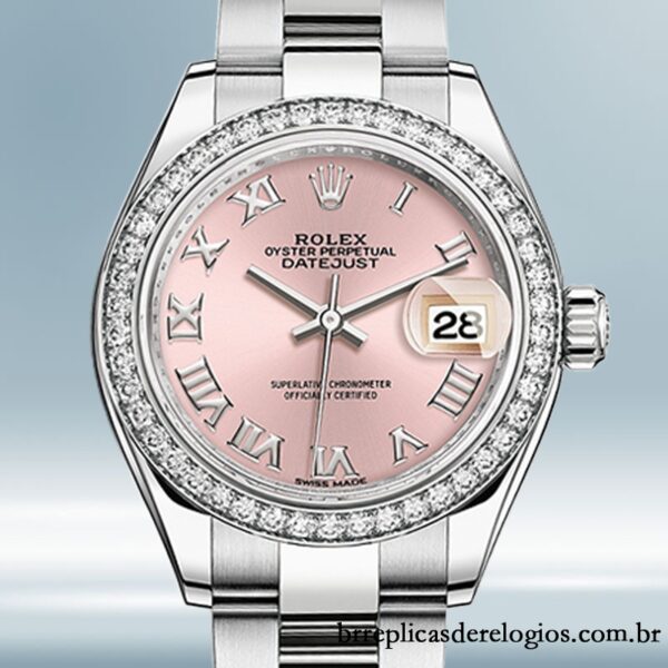 Rolex Datejust Senhoras 28mm m279384rbr-0006 Tom prata