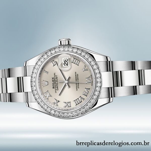Rolex Datejust Senhoras 28mm m279384rbr-0010 Tom prata - Image 3