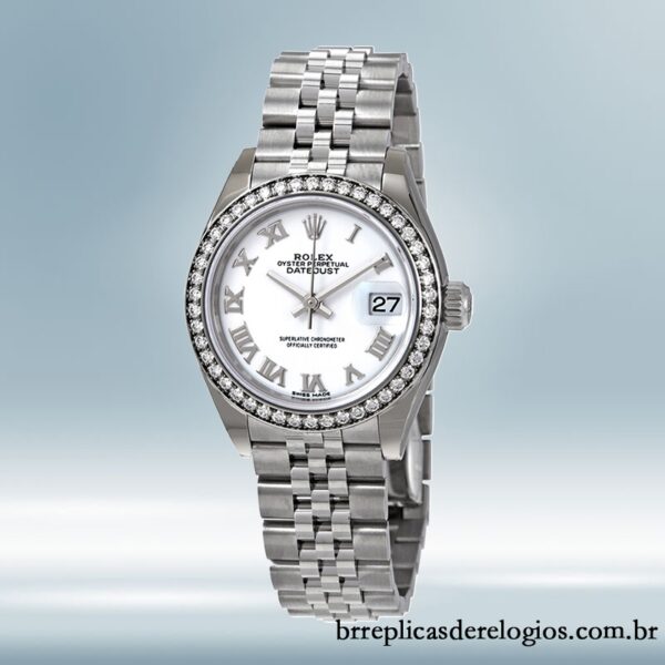 Rolex Datejust 28mm Senhoras m279384rbr-0019 Tom prata - Image 2