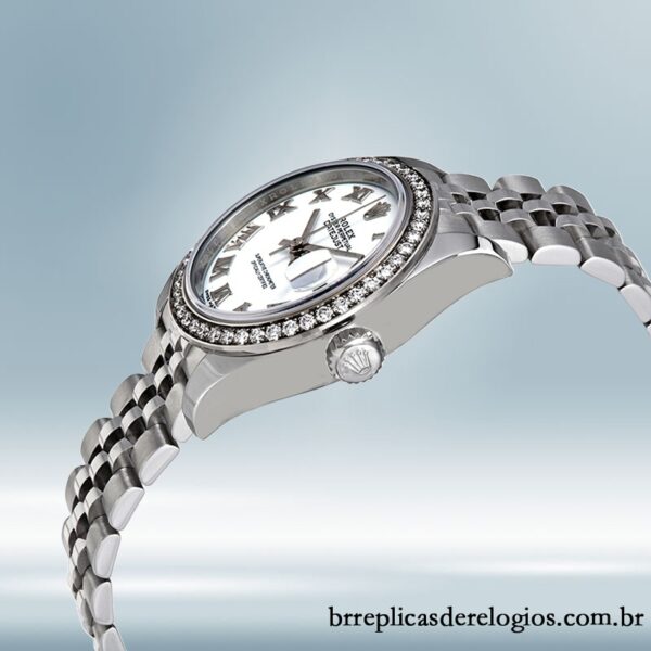 Rolex Datejust 28mm Senhoras m279384rbr-0019 Tom prata - Image 3
